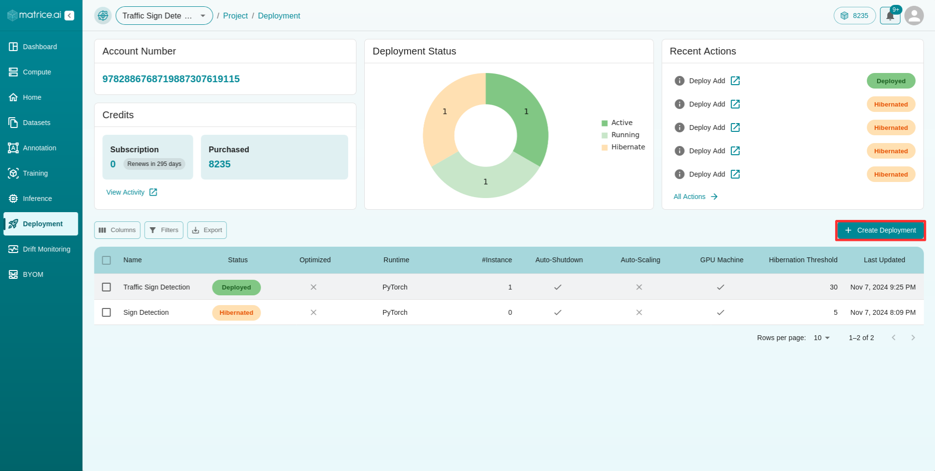 Creating a New Deployment