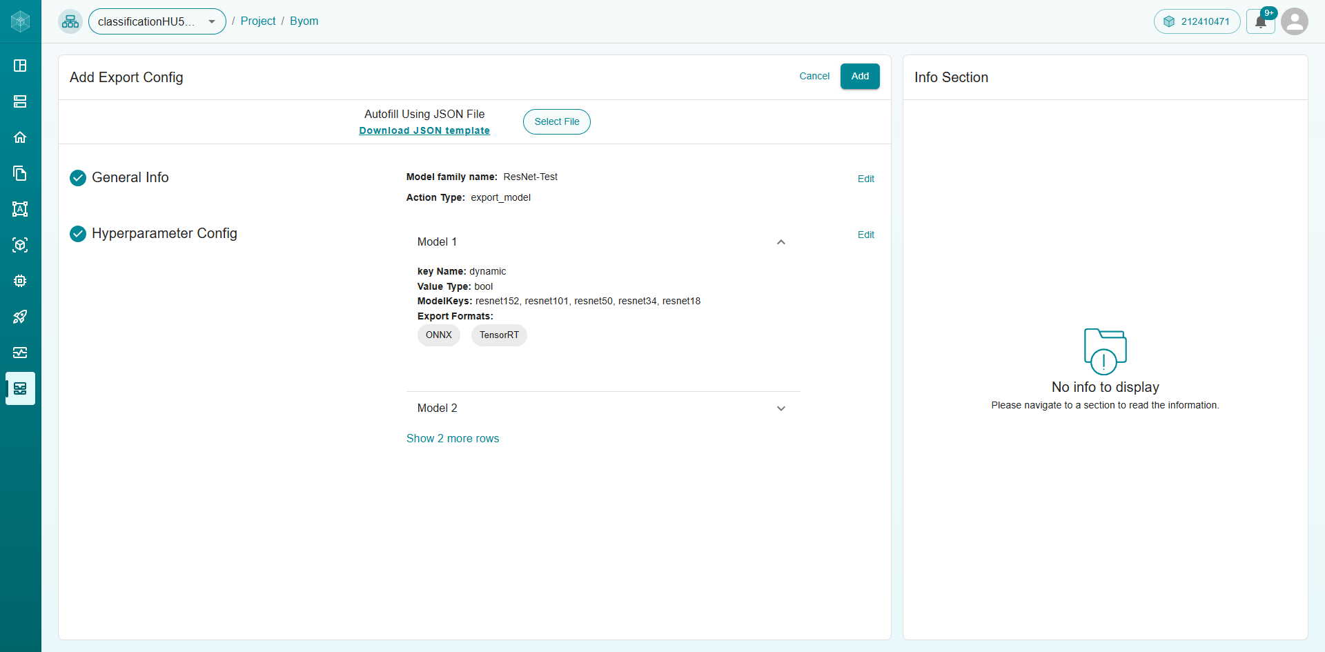 Export Config