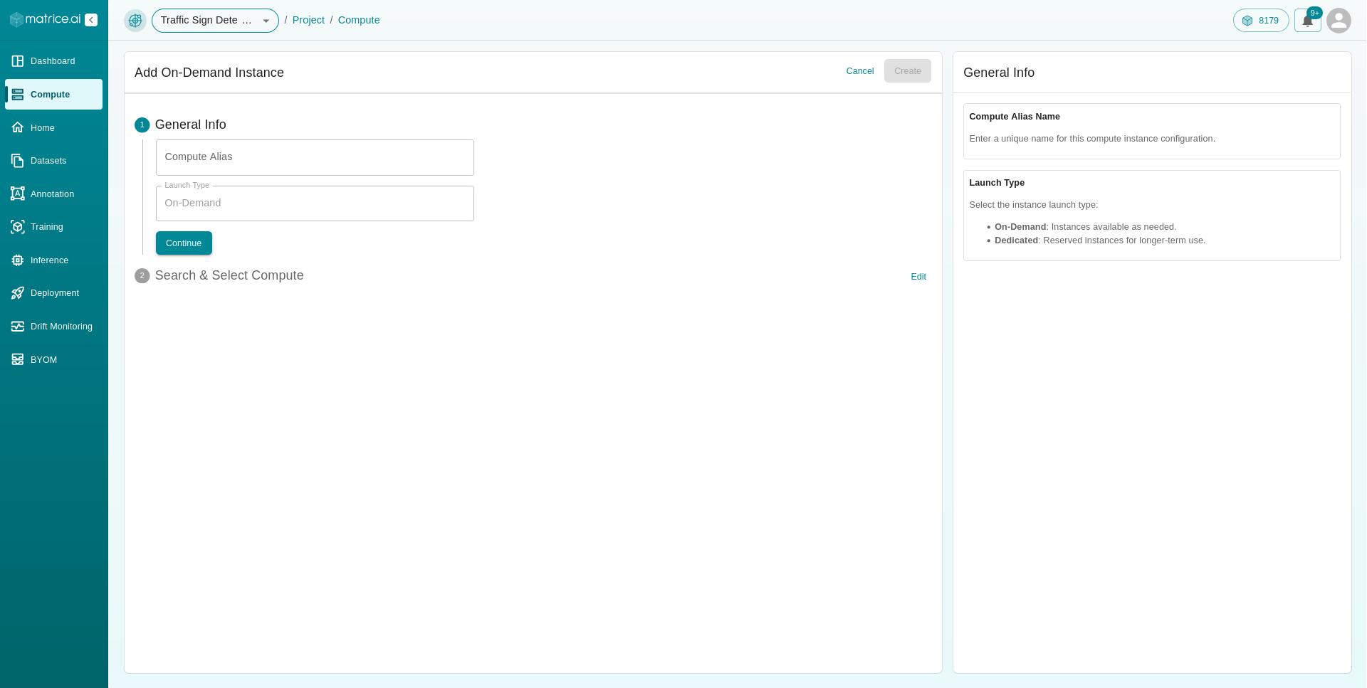 Add On-Demand Instance - General Info