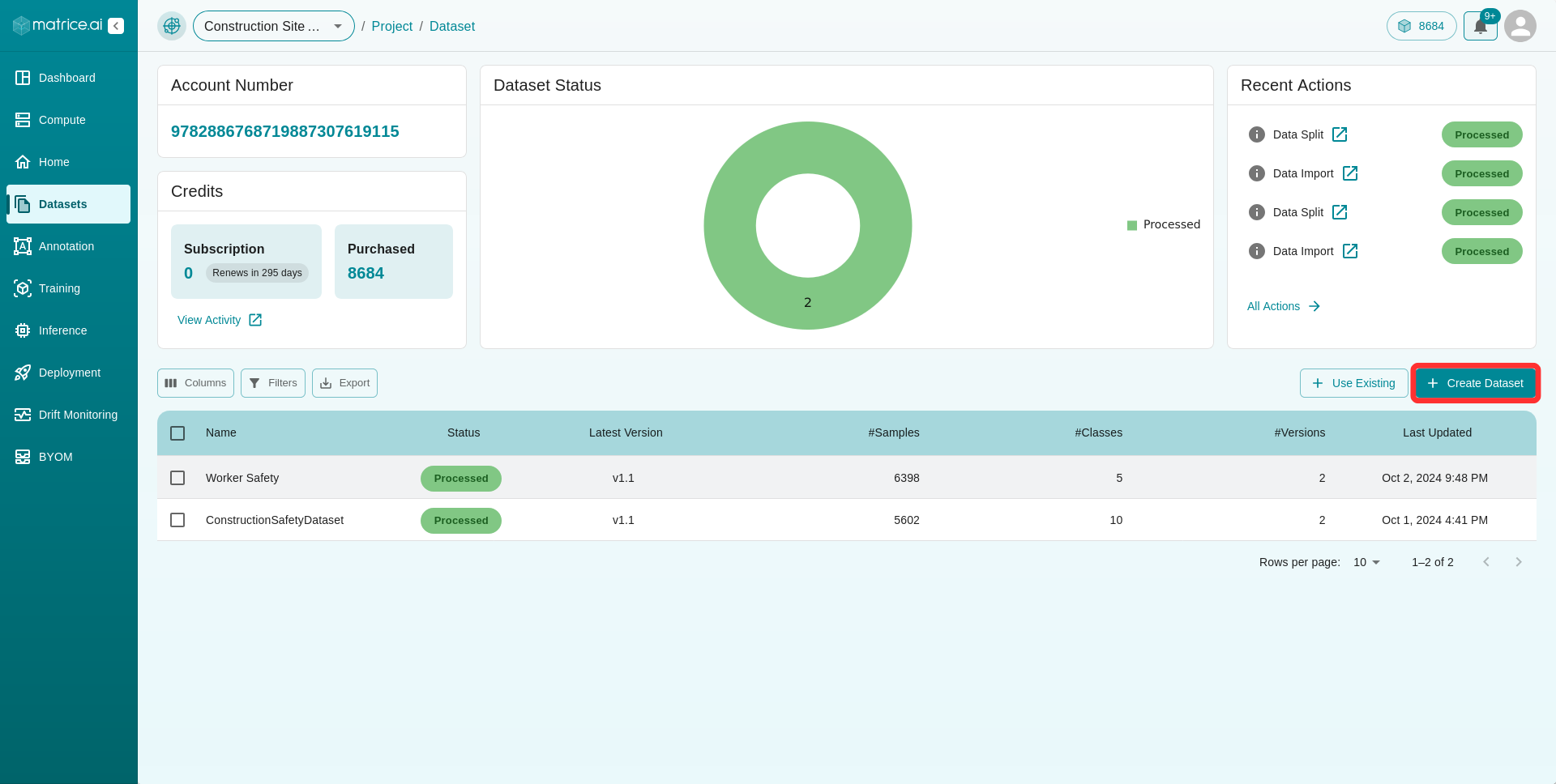 Upload Dataset