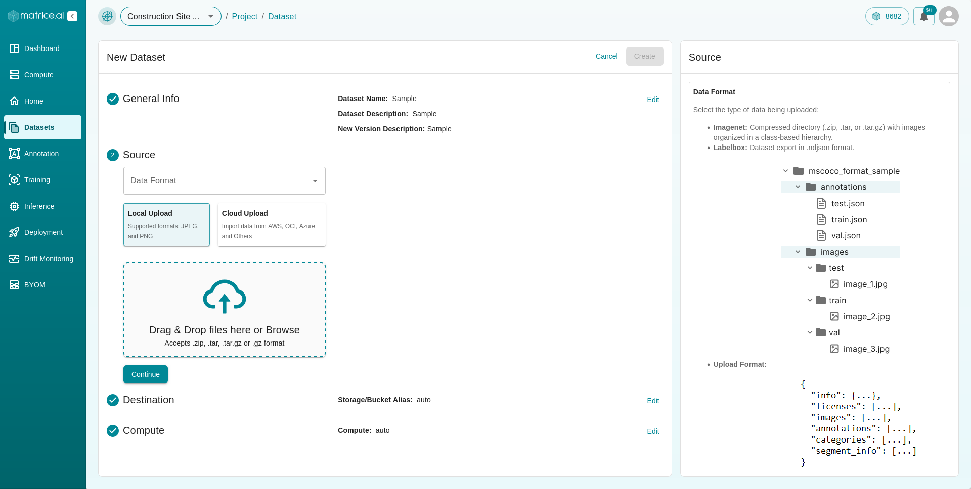 Upload Dataset