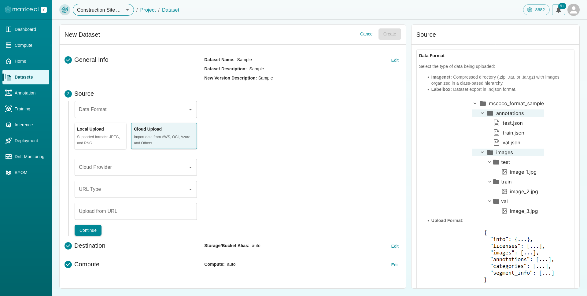 Upload Dataset