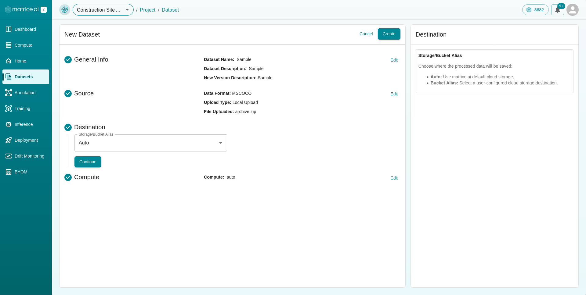 Upload Dataset