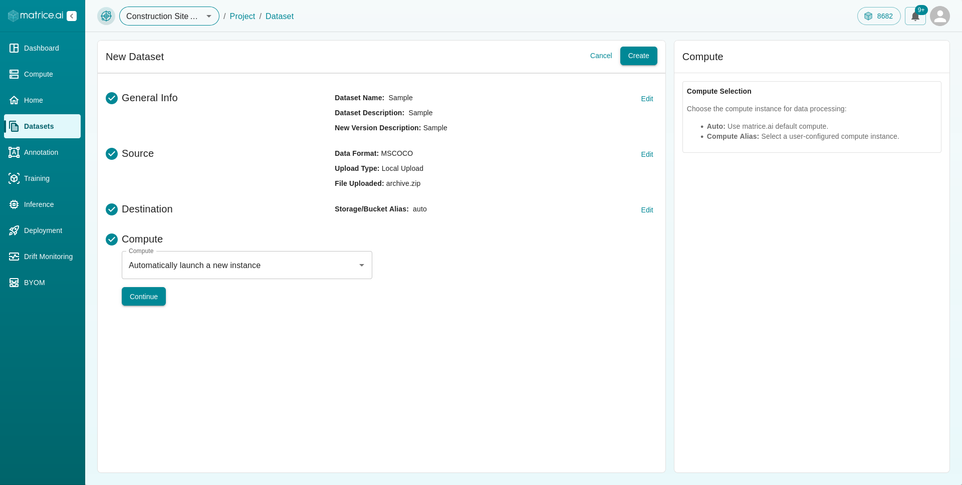 Upload Dataset