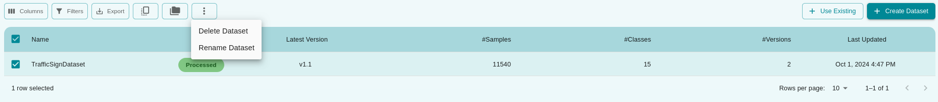 Delete Dataset
