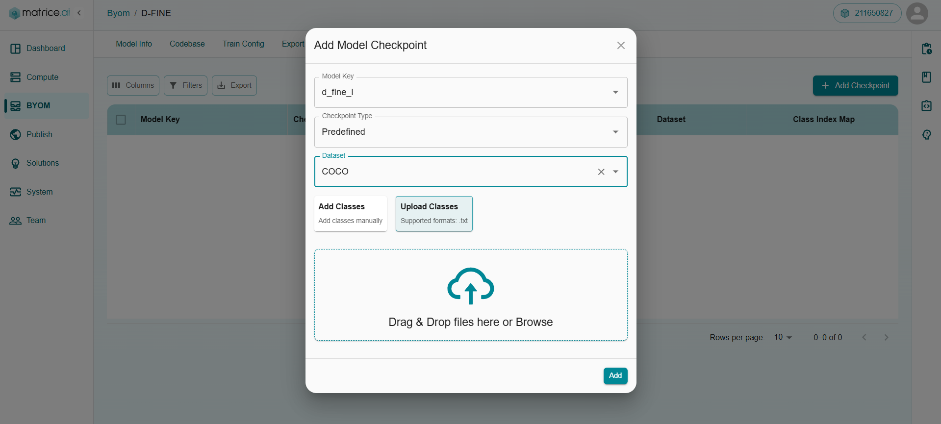 Export Testcases