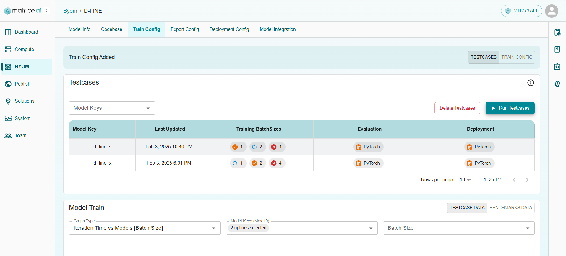 Training Config